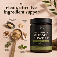 Suplemen Bubuk OEM Green-Lipped Mussel untuk Hewan Peliharaan Anjing Kucing, Meningkatkan Mobilitas Sendi, Mendukung Tendon dan Ligamen, Meredakan Nyeri