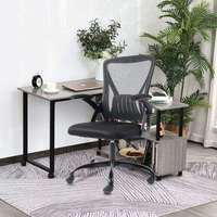 Chaise de bureau exécutive ergonomique moderne à dossier mi-haut avec accoudoirs relevables en maille pour bureau à domicile et salle de réunion