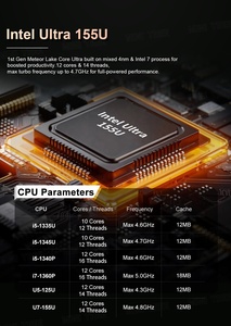 Mini PC de Escritorio Ultra Compacto 1Th U5 125U U7 155U DDR5 12 Núcleos M.2 SSD Placa Base de 12CM para Oficina, <span class=keywords><strong>Juegos</strong></span>, IA y Robótica - ¡Oferta Especial! - Product Image 5