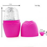 Nouveau rouleau de massage facial en forme de rose pour le soin de la peau, contour du visage, rouleau de massage en silicone pour le contour du visage, gobelet à glace froid