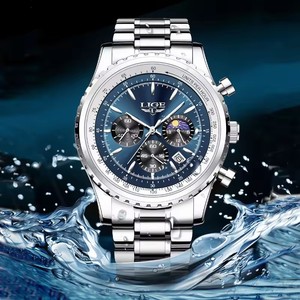 Relojes de Pulsera <span class=keywords><strong>Lige</strong></span> 8989 Lg8989 de Lujo para <span class=keywords><strong>Hombre</strong></span>, Estilo Original, Cuarzo, <span class=keywords><strong>Precio</strong></span> Bajo, Resistentes al Agua, Manecillas Luminosas, Cronógrafo - Product Image 4