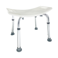 Chaise de douche pliable en alliage d'aluminium, antidérapante, design démontable, pour l'exercice et la rééducation