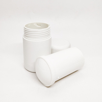 Tube de déodorant en plastique ODM pour homme, rechargeable par le bas, cylindre vide, emballage en plastique, 50g, blanc