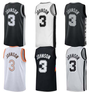 <span class=keywords><strong>San</strong></span> <span class=keywords><strong>Antonio</strong></span> pour hommes # Maillot de basket-ball Keldon Johnson brodé et cousu, édition City, pour jeunes, tenue d'été avec logos - Product Image 1