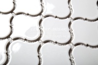 Carreaux de sol en céramique blanche arabesque populaires du siècle