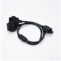 Câble adaptateur OBD2 coudé un-vers-deux, câble d'extension de diagnostic, câble adaptateur électronique automobile haute fréquence