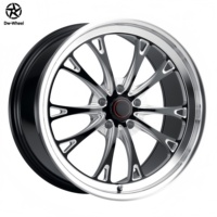 Jantes en alliage forgé DW 2 pièces 16 17 18 19 20 pouces 5x120 Noir brillant usiné Vitesse Beadlock pour Ford Mustang Drag Racing F150