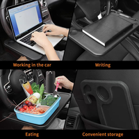 Plateau de volant de voiture multifonctionnel portable sur mesure pour manger avec porte-gobelets
