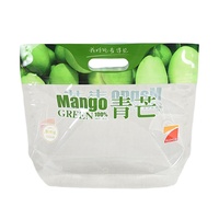 Sachet Doypack en plastique transparent jetable anti-buée avec fermeture éclair, personnalisable avec logo imprimé, pour fruits, légumes, raisins et cerises