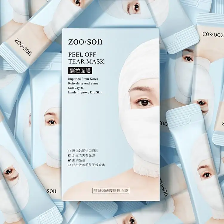 OEM ZOO.SON wholesale price yeast niacinamide peel-off sheet for sensitive skin facial mask