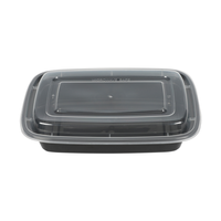 Contenedor Rectangular de Grado Alimenticio PP, Contenedor Desechable para Alimentos, Apto para Microondas, Lonchera para Arroz, Sopa