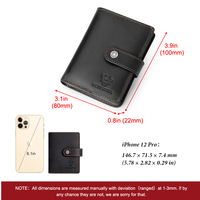 Dompet Pria PU dengan Pola Tas Modern Eropa Polyester, RFID -up, Tempat Kartu Kredit, Kartu ID Logam Custom, Tempat Kartu Otomatis, Kancing