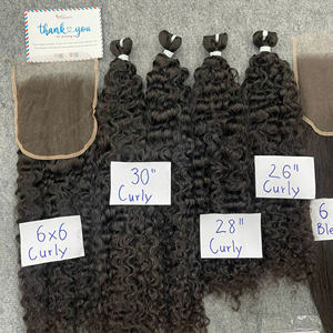 Venta flash Thanh an T5 Small Fuzz Curly Weft Weaves Black Vietnamese Remy Permed Hair Extensions 100g Listo para enviar - Product Image 4