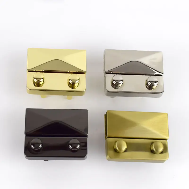 Meetee BF309 44*35mm Square Buckle Lock Hardware Accessories for Handbag Wallet Pushed Snap Lock Closure Bag Clasp Locks