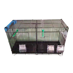 Papağanlar için yüksek kaliteli katlanabilir kare kuş kafesi Metal üreme kafesi küçük hayvanlar için dayanıklı telden yapılmış - Product Image 5