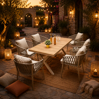Ensembles de Jardin Extérieurs Nordiques : Chaise et Table de Loisirs pour Cour, Terrasse de Villa et Balcon – Mobilier d'Extérieur