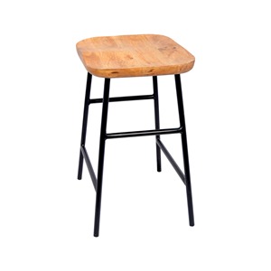 Taburete alto de madera maciza Vintage nórdico, cómodo MARCO DE Metal Simple moderno, restaurante, comedor, sala de estar, silla de Bar al aire libre - Product Image 2
