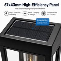 Lampes solaires murales 2700K, ampoule Edison, étanches, pour clôture de jardin, patio, cour