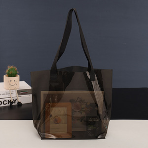 Factory Direct Sales Colorful PVC Transparent Waterproof Eco-Friendly Makeup Bag with Handle for Face <b>Mask</b> and Blush - Product Image 3