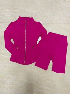 Áo tập thể thao nữ Dragon Red Gold Zip tay dài, chất liệu <span class=keywords><strong>spandex</strong></span> nhẹ, chống lộ, kiểu dáng ôm sát. - Product Image 3