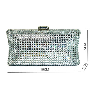 Bolsos de mano de noche con diseño de diamantes, bolsos de mano de lujo para boda, color rojo/plateado/dorado/<span class=keywords><strong>morado</strong></span>, bolsos de mano de cristal para mujer, bolsos de fiesta para mujer - Product Image 6