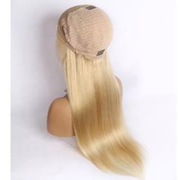Perruque Lace Front Blonde 13x4 # Cheveux humains raides blonds 613