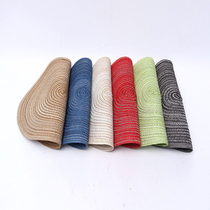 Manteles Individuales Redondos de Poliéster y Algodón, Color Sólido, Aislantes del Calor, Impermeables, para Comedor, Estilo Occidental - Product Image 2