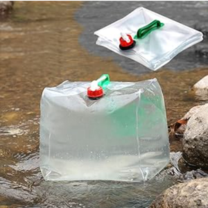 Sac de transport d'eau Portable avec robinet de fuite <span class=keywords><strong>pliable</strong></span> conteneur de stockage d'eau extérieur pour Camping randonnée escalade sac à dos - Product Image 6
