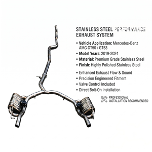 Vortex Global-Shop Preferred Precision Stainless Steel Modification Piping For Mercedes-Benz AMG GT50 GT53 3.0T 2019-2024 - Product Image 1