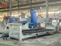 Scie à pont CNC italienne 5 axes Hualong pour la découpe de pierre, machine à découper le marbre et le granit pour comptoirs et éviers, moteur 26,4 kW