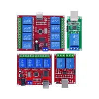 Carte de contrôle de relais USB 5V 12V, module programmable 1 à 8 canaux pour la maison intelligente, l'automatisation industrielle et les commutateurs PC