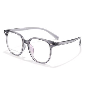 Nouvelle monture de lunettes unisexe TR90 surdimensionnée transparente à monture complète confortable pour grands visages avec motif camélia – Numéro de pièce - Product Image 2