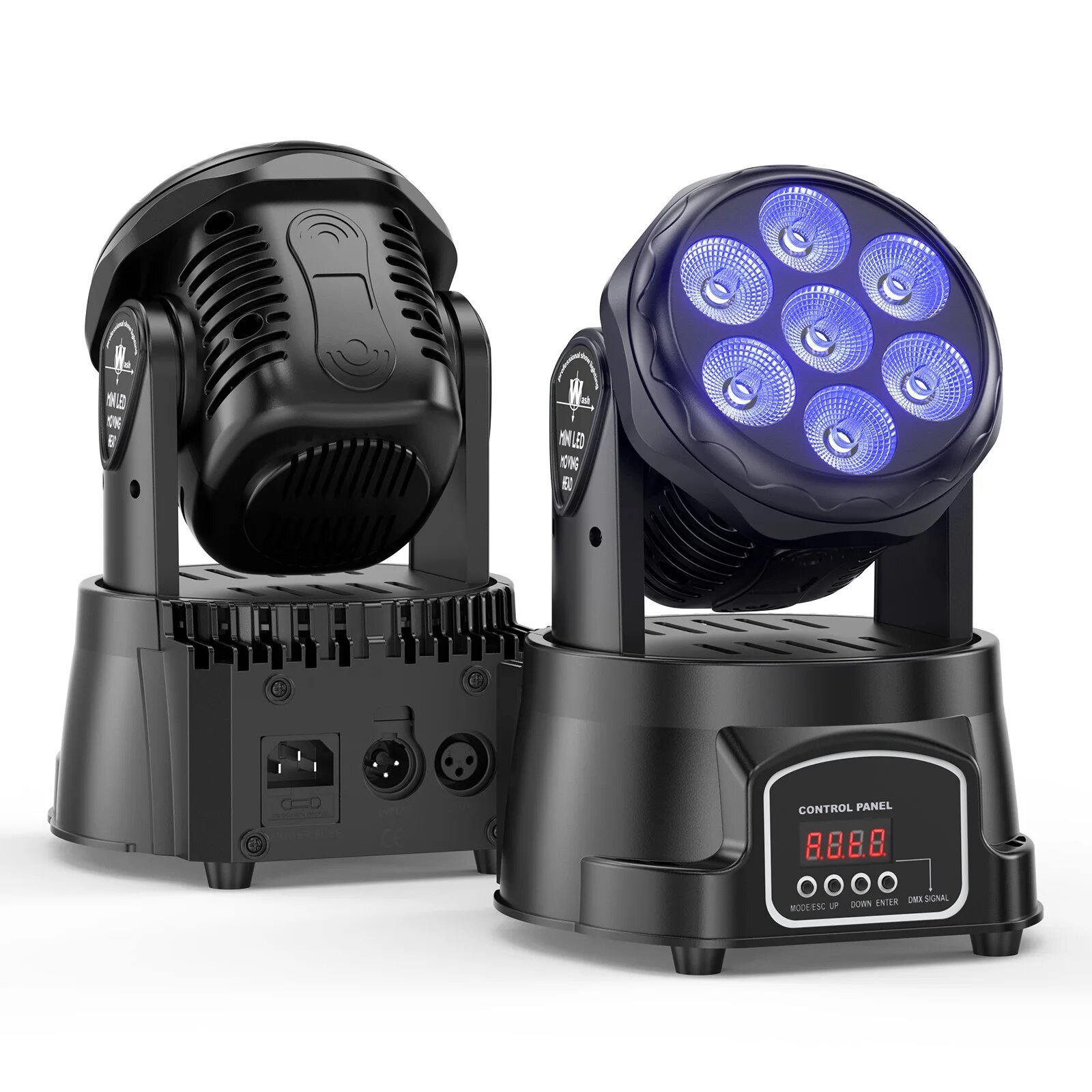 Remote Control Sound DMX Controlled 7 LED Moving Head Full Color Par Light Color-Changing Rotating Features for Stage Lighting