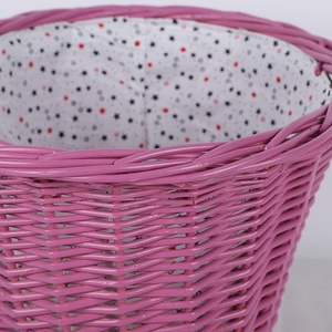 Nhà Máy Cung Cấp Ánh Sáng Màu Hồng <span class=keywords><strong>Wicker</strong></span> Giỏ Trẻ Em Xe Đạp Giỏ Trẻ Em Của Xe Đạp Giỏ - Product Image 5