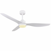Ventilateur de plafond de lustres LED de marque propre pratique avec des lames en plastique ABS télécommande de moteur à courant continu pour l'application d'hôtels d'intérieur