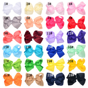 Jepit Rambut Pita Bergaris 4 Inci Warna Solid Model Duckbill Grosir untuk Aksesoris Sehari-hari Anak Perempuan - Product Image 2