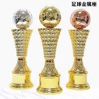 Trophée de football en résine de sport Trophée du joueur MVP Gold Globe Award Compétition Trophée de football créatif pour la décoration de bar