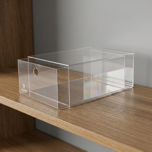 Transparent Acrylic Shoe <b>Box</b> with Stackable Design Shoe <b>Display</b> Rack for Retail Shop and Home Storage - Product Image 1