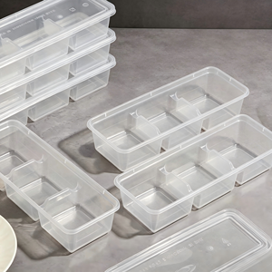 5 Pcs Set Food Grade PP Rectangular <b>Stackable</b> Meal Prep <b>Storage</b> Picnic Travel Portion Control Snack <b>Container</b> - Product Image 4
