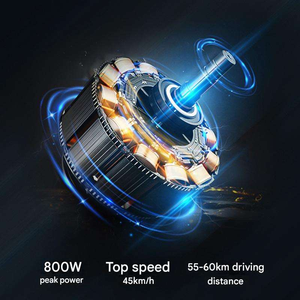 สกู๊ตเตอร์พับได้ 800W ความเร็ว 45 กม./ชม. แบตเตอรี่ 13AH ระบบกันสะเทือนเต็มรูปแบบ ไฟ LED กันน้ำ สองล้อ รุ่น QC-J01 มอเตอร์ 800W ประสิทธิภาพทรงพลัง - Product Image 4