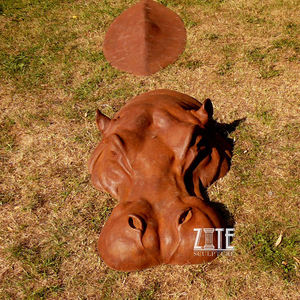 Garten dekoration im Freien Skulptur Messing Bronze <span class=keywords><strong>Hippo</strong></span> Statue - Product Image 2