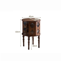 Table d'appoint moderne en bois massif avec rangement, table basse, meuble de salon moderne