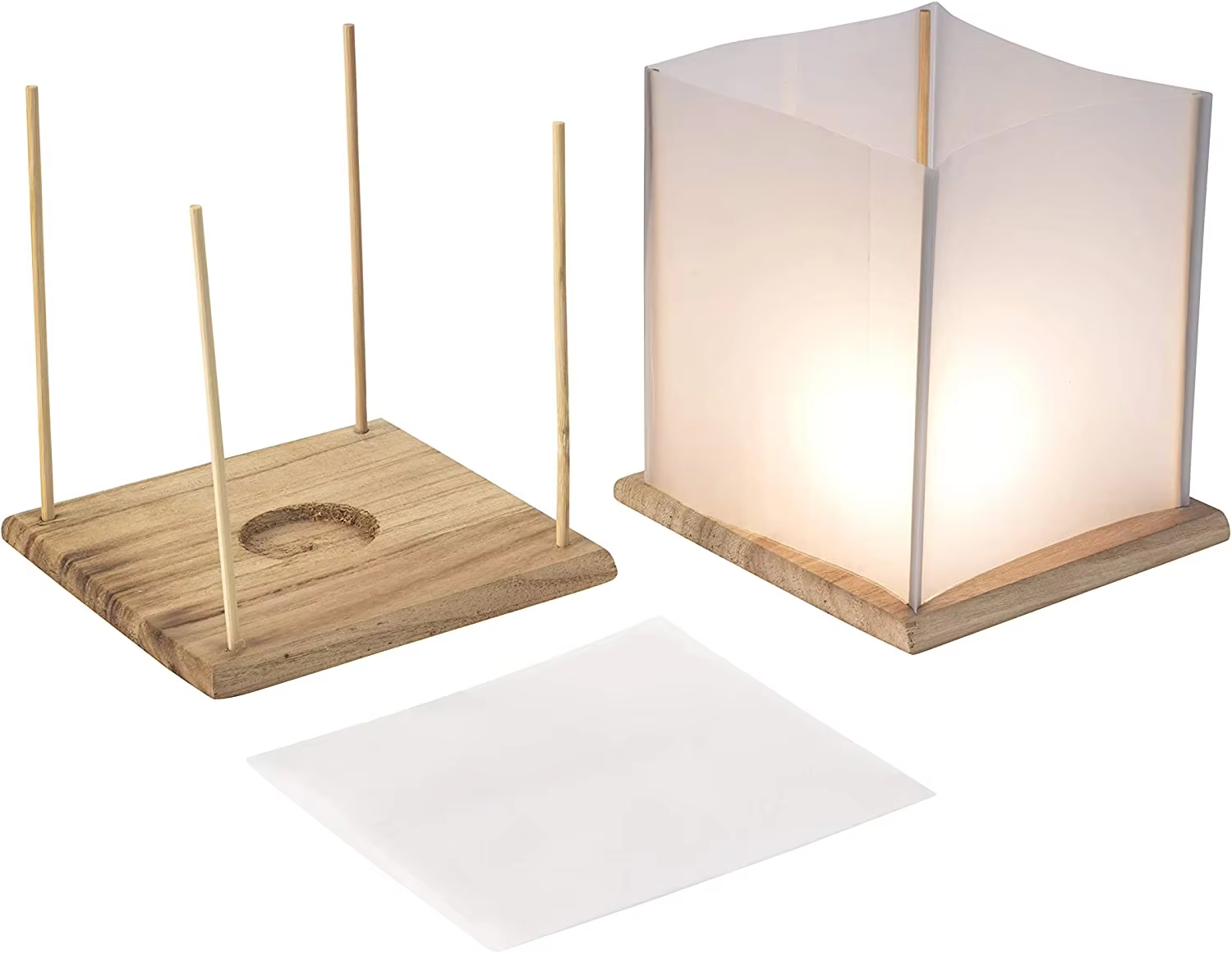 20 Lanterne Galleggianti Cinesi Di Carta Biodegradabili Con Candele - Cubiche 15 Cm, Per Matrimoni, Feste E Desideri (Bianco/Oro)