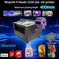 Imprimante à plat UV Weprint 1210 pour signalétique, acrylique, carrelage céramique, imprimante à encre blanche LED pour enseignes, fabricant Dubaï EAU