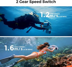 Scooter Subacuático Mix 2026 con Doble Motor, Resistente al Agua, Soporte para Cámara, Portátil, para Buceo y Snorkel, para Adultos - Product Image 5