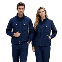 Ensemble uniforme de travail homme printemps/automne – Veste en polyester durable et combinaison de protection pour usines électroniques