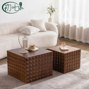 Vintage Style Solid Wood Square <b>Coffee</b> <b>Table</b> 3871 Baking Paint Decorative For Living Room - Product Image 3