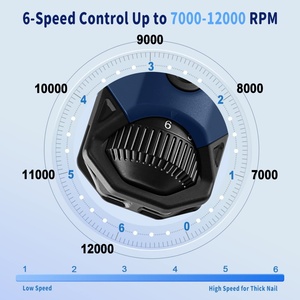 เครื่องตัดเล็บสุนัขไฟฟ้าแบบชาร์จได้ 2 หลอดไฟ LED 12000 รอบต่อนาที ไม่เจ็บ ไม่ดัง  เครื่องเจียรเล็บสัตว์เลี้ยง 6 ระดับความเร็ว - Product Image 2