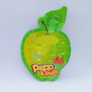 Sucettes classiques aux fruits pour enfants avec bonbons pétillants, en sachets en forme de fruits, très demandées, bonbons Popp and Pops - Product Image 4