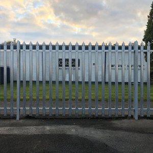 Valla de Acero Galvanizado Tipo Palisada, Valla y Puerta de Hierro Angulado Tipo Palisada, Valla de Palisada de <span class=keywords><strong>Segunda</strong></span> <span class=keywords><strong>Mano</strong></span> en Venta - Product Image 2